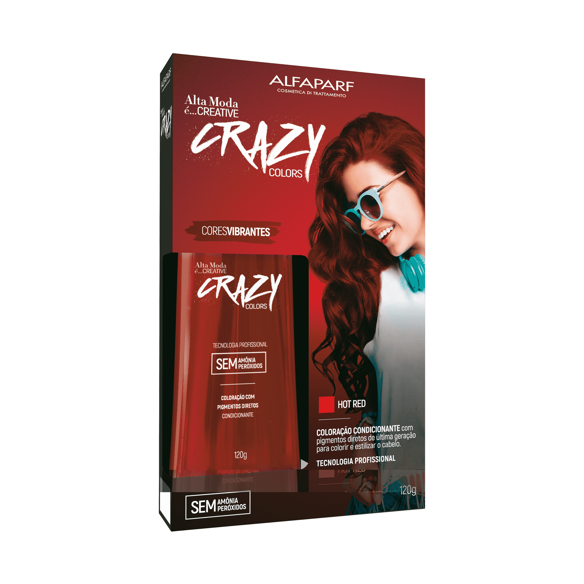 Creative Crazy Colors Hot Red